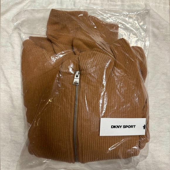 Dkny Tops - DKNY Sport rib knit full zip hoodie